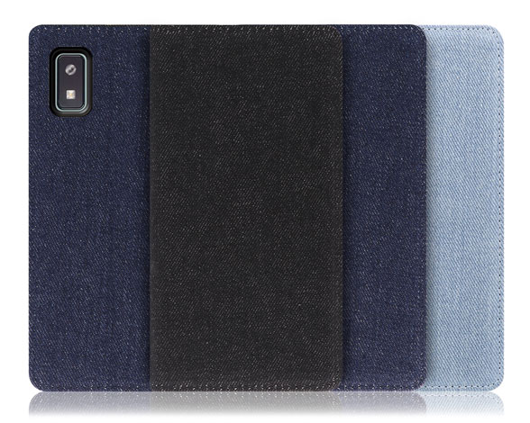 「Denim Series」AQUOS wish3用 丈夫なデニム素材 手帳型スマホケース