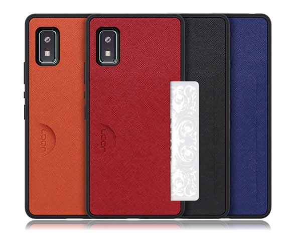 「Casual Pocket Series」AQUOS wish3用 背面ポケット付き サフィアーノレザー風 背面型ケース