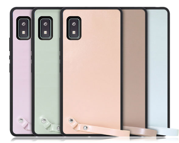 「Macaron-Shell Series」AQUOS wish3用 マカロンカラーで気分アップ 厳選本革仕様 背面型ケース