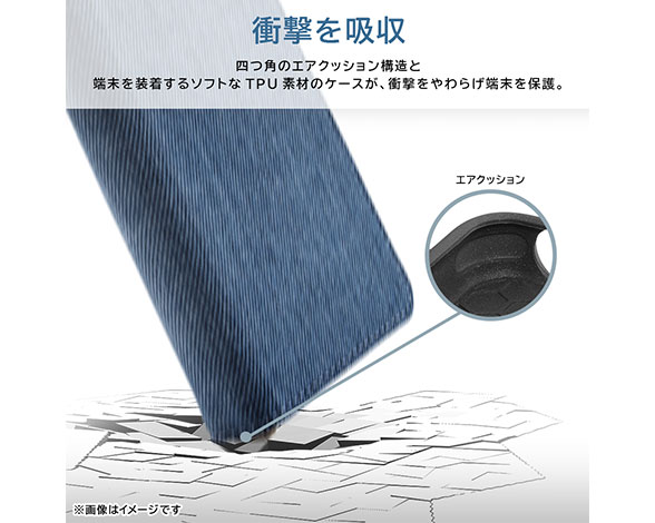 AQUOS wish3 耐衝撃 手帳型ﾃﾞﾆﾑｹｰｽ 3