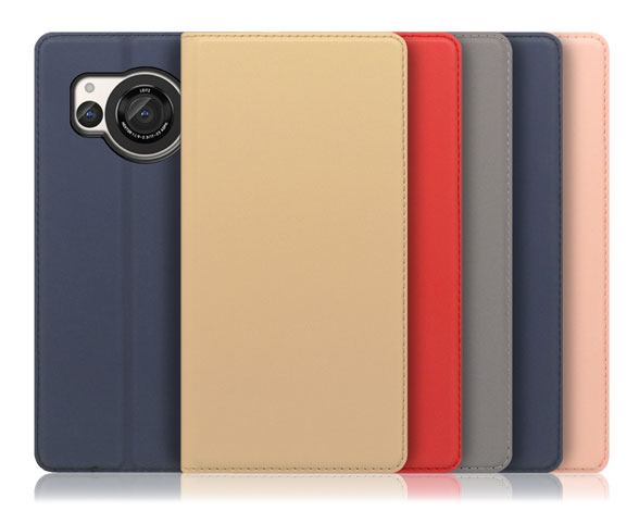 「SKIN Slim Series」AQUOS R8用 上質な手触り 薄型 手帳型スマホケース