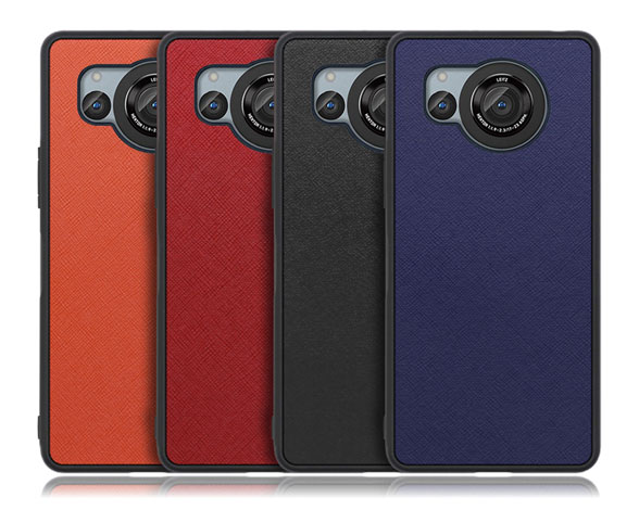 「Casual shell Series」AQUOS R8用 薄くて軽い サフィアーノレザー風 背面型ケース