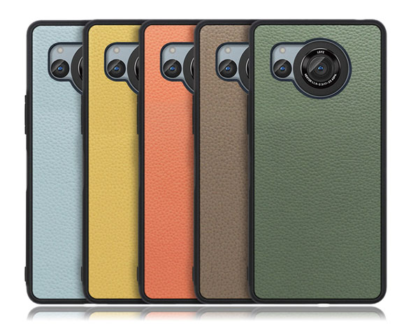 「Luxury-Shell Series」AQUOS R8用 薄くて軽い 厳選本革仕様 背面型ケース