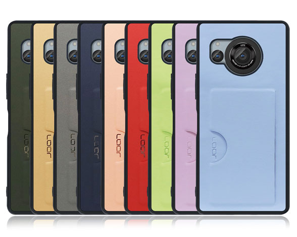 「Skin Slim-Slot Series」AQUOS R8用 背面ポケット付き 上質PUレザー仕様 背面型ケース