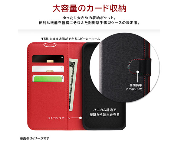 AQUOS sense8 Like standard 耐衝撃 手帳型ﾚｻﾞｰｹｰｽ ｼﾝﾌﾟﾙ ﾏｸﾞﾈｯﾄ 3