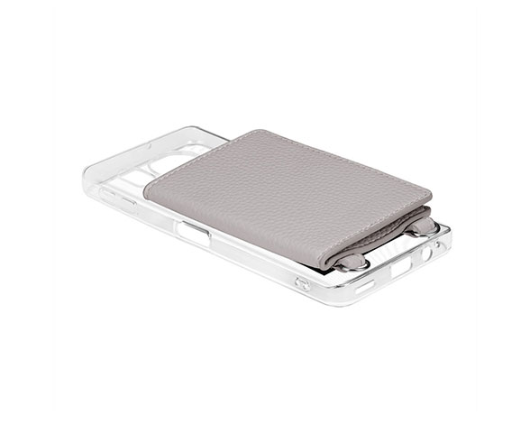 【EC専用】AQUOS sense8 SH-54D/SHG11 カード収納付きレザーケース 「SHOULDER POCKET」 ライトグレー 2
