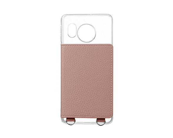 【EC専用】AQUOS sense8 SH-54D/SHG11 カード収納付きレザーケース 「SHOULDER POCKET」 ピンク