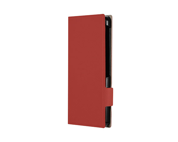 【EC専用】AQUOS sense8 SH-54D/SHG11 薄型・軽量PUレザー手帳ケース 「BOOK SLIM＆LITE」 レッド
