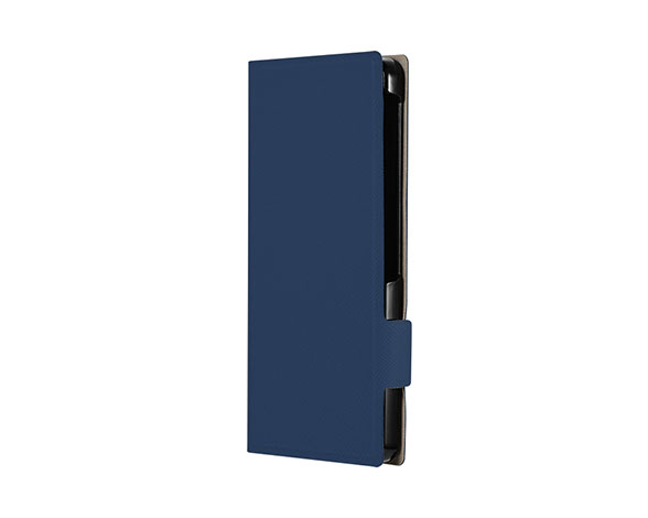 【EC専用】AQUOS sense8 SH-54D/SHG11 薄型・軽量PUレザー手帳ケース 「BOOK SLIM＆LITE」 ネイビー