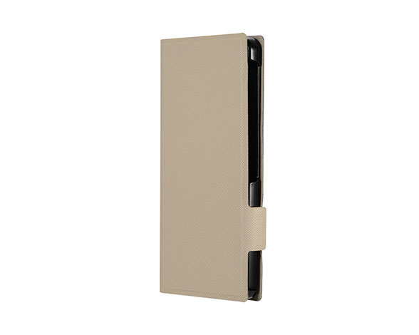 【EC専用】AQUOS sense8 SH-54D/SHG11 薄型・軽量PUレザー手帳ケース 「BOOK SLIM＆LITE」 ライトベージュ
