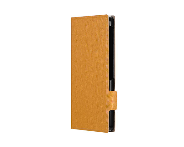 【EC専用】AQUOS sense8 SH-54D/SHG11 薄型・軽量PUレザー手帳ケース 「BOOK SLIM＆LITE」 キャメル