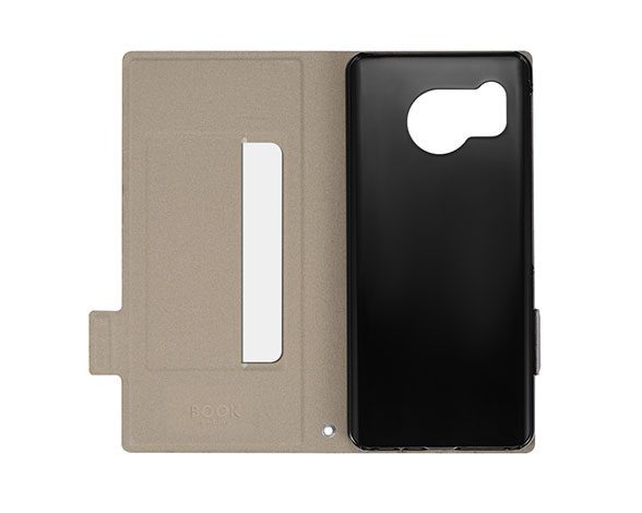 【EC専用】AQUOS sense8 SH-54D/SHG11 薄型・軽量PUレザー手帳ケース 「BOOK SLIM＆LITE」 グレージュ 2