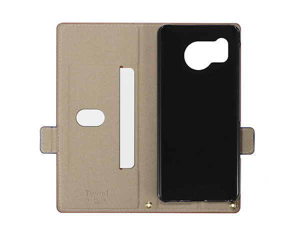 【EC専用】AQUOS sense8 SH-54D/SHG11 薄型・軽量PUレザー手帳ケース 「Twoal W」 レッド 2