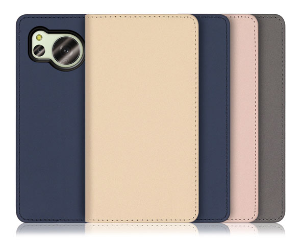 「SKIN Series」AQUOS sense8用 肌のような手触り 手帳型スマホケース