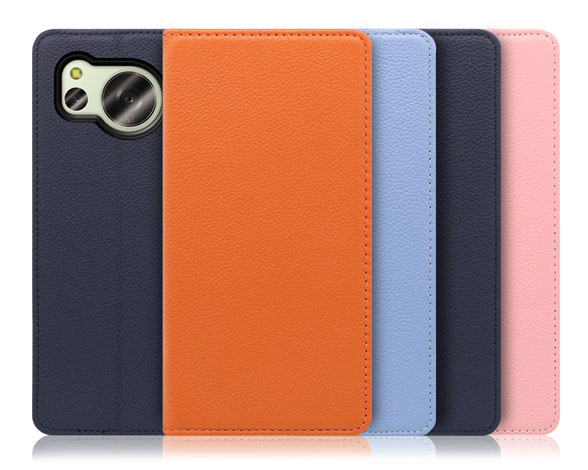 「Pastel Series」AQUOS sense8用 本革なのにお手入れ不要 手帳型スマホケース