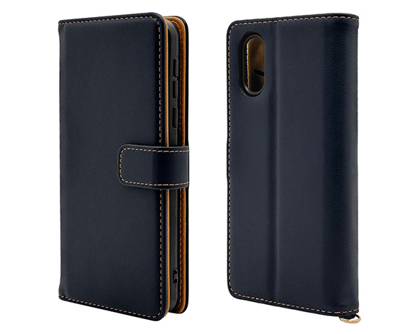 BASIO active/active2 SHG09/SHG12 シンプルスマホ6 シンプルスマホ7専用 ケース カード3枚手帳 横型 NV