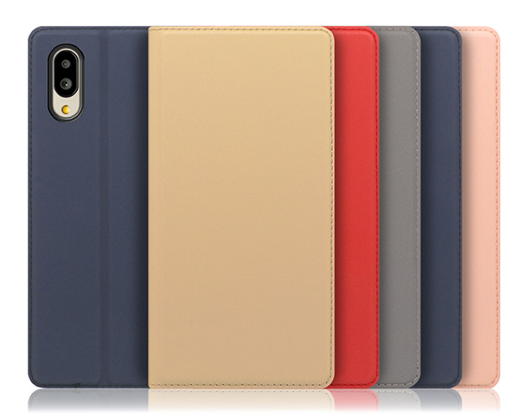 「SKIN Slim Series」シンプルスマホ7/シンプルスマホ6/BASIO active/active2 SHG09/SHG12用 上質な手触り 薄型 手帳型スマホケース