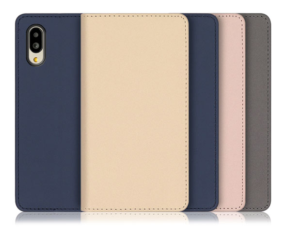 「SKIN Series」シンプルスマホ7/シンプルスマホ6/BASIO active/active2 SHG09/SHG12用 肌のような手触り 手帳型スマホケース