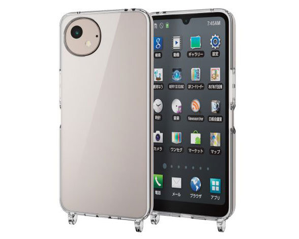 AQUOS wish4 ﾊｲﾌﾞﾘｯﾄﾞｹｰｽ ｽﾄﾗｯﾌﾟﾎｰﾙ付き