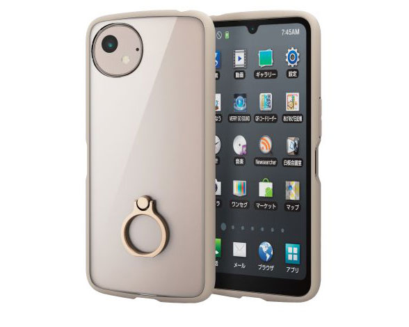 AQUOS wish4 TOUGH SLIM LITE ﾌﾚｰﾑｶﾗｰ ﾘﾝｸﾞ付 ｽﾄﾗｯﾌﾟﾎｰﾙｼｰﾄ付
