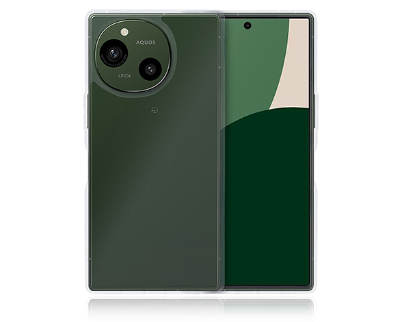 【TPU×PC 耐衝撃クリアケース】AQUOS R9/R10用 透明感そのまま ストラップホール付き 背面型ケース