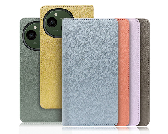 「Book Series」AQUOS R9/R10用 本革仕様 カードポケットあり 手帳型スマホケース