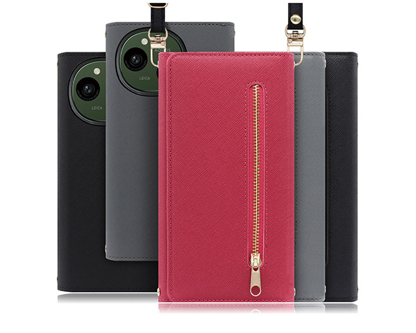 「Shoulder Series」AQUOS R9/R10用 スマホショルダー仕様 カードポケットあり 手帳型スマホケース