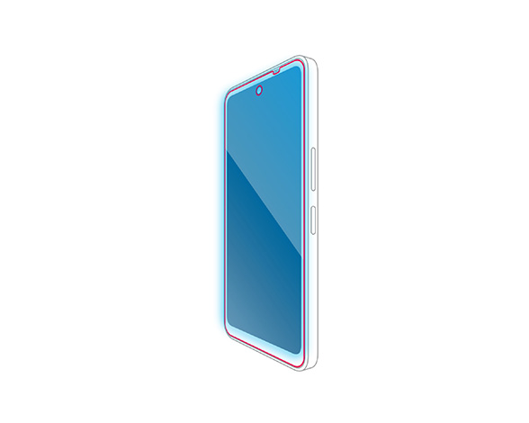 AQUOS wish5 ｶﾞﾗｽﾌｨﾙﾑ ﾌﾞﾙｰﾗｲﾄｶｯﾄ 超簡単貼り付けﾂｰﾙ 2