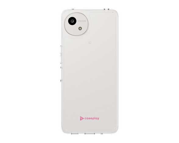 AQUOS wish5 caseplayロゴ ピンク スリムプロテクションケース