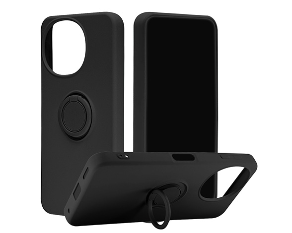 AQUOS sense10/sense9 専用ケース TPU リング BK