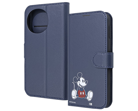 AQUOS sense10 / AQUOS sense9 ディズニー / 衝撃吸収 マグネットベルト シンプル 手帳型レザーケース