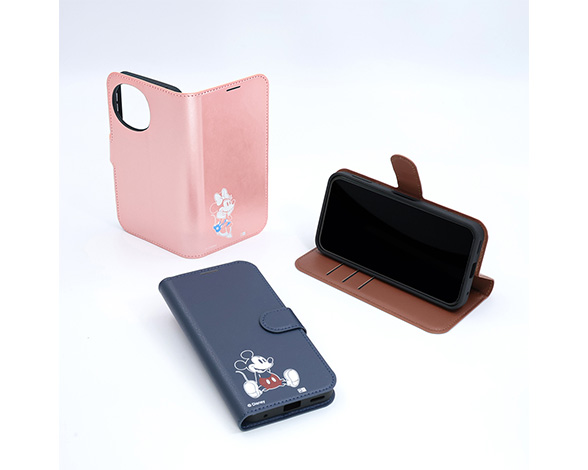 AQUOS sense10 / AQUOS sense9 ディズニー / 衝撃吸収 マグネットベルト シンプル 手帳型レザーケース 3