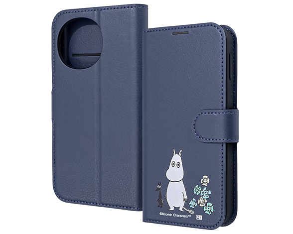 AQUOS sense10 / AQUOS sense9 ムーミン / 衝撃吸収 マグネットベルト シンプル 手帳型レザーケース