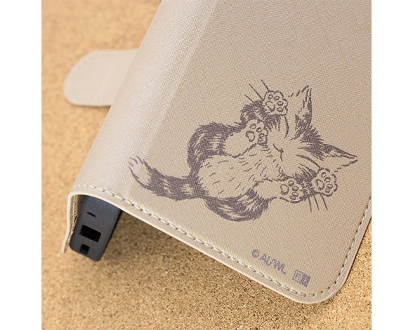 AQUOS sense10 / AQUOS sense9 猫のダヤン / 衝撃吸収 マグネットベルト シンプル 手帳型レザーケース 3