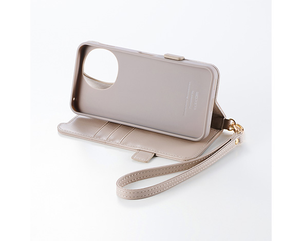 AQUOS sense10/AQUOS sense9 手帳型ｹｰｽ 磁石付 耐衝撃 ﾊﾝﾄﾞｽﾄﾗｯﾌﾟ付 4