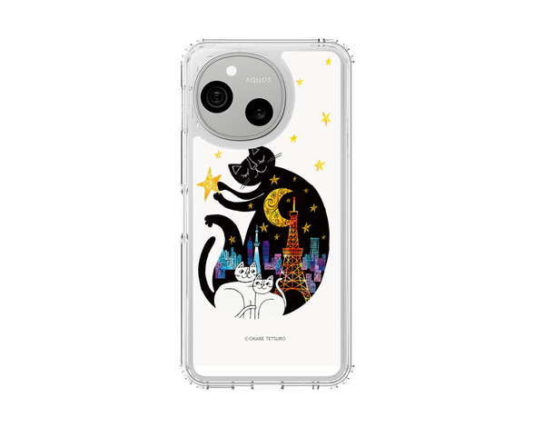 AQUOS sense10 おかべてつろう - 月灯りの下で スリムプロテクションケース