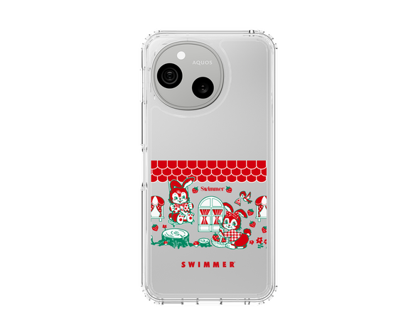 AQUOS sense10 SWIMMER - うさいちご スリムプロテクションケース