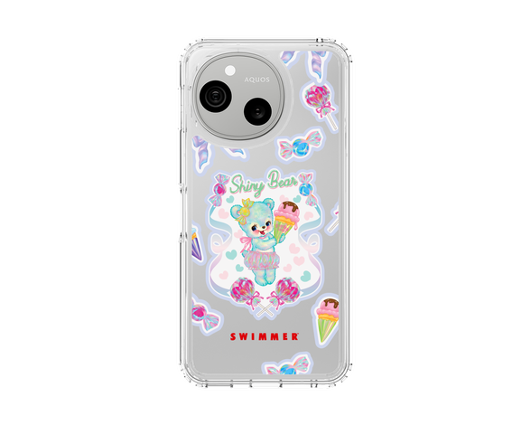 AQUOS sense10 SWIMMER - シャイニーベア スリムプロテクションケース
