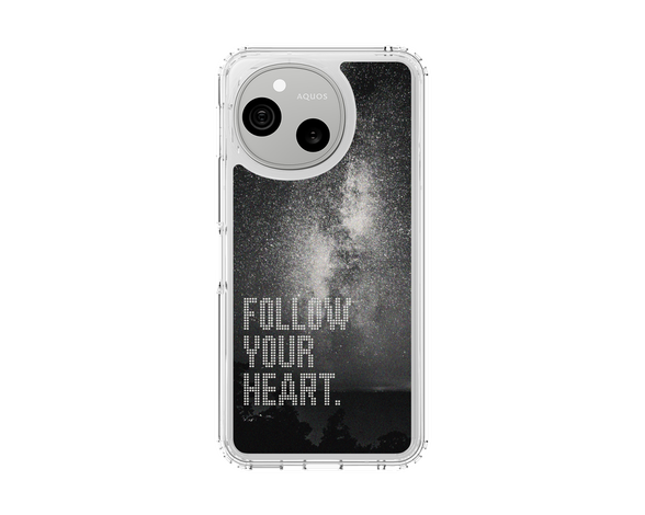 AQUOS sense10 オリジナル - ドットオーバーレイ - FOLLOW YOUR HEART/C スリムプロテクションケース