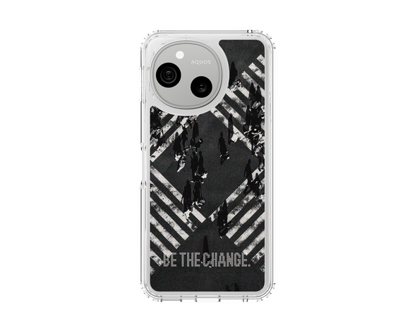 AQUOS sense10 オリジナル - ドットオーバーレイ - BE THE CHANGE/B スリムプロテクションケース