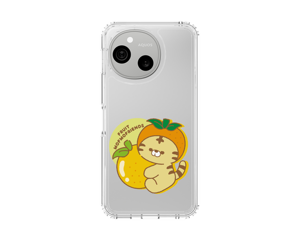 AQUOS sense10 mofmofriends - オレンジ スリムプロテクションケース