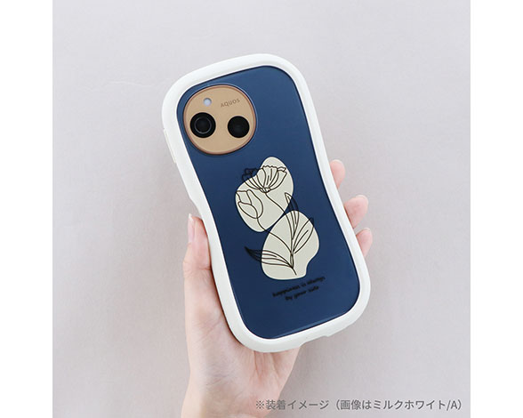 AQUOS sense10/sense9 耐衝撃ハイブリッドケース 「ViAMO Design」 ミルクホワイト/A 3