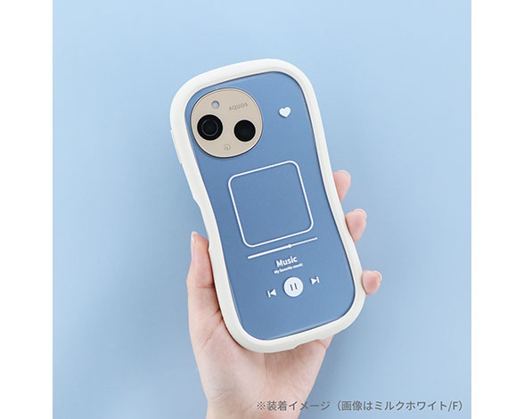 AQUOS sense10/sense9 耐衝撃ハイブリッドケース 「ViAMO Design」 ミルクホワイト/F 3