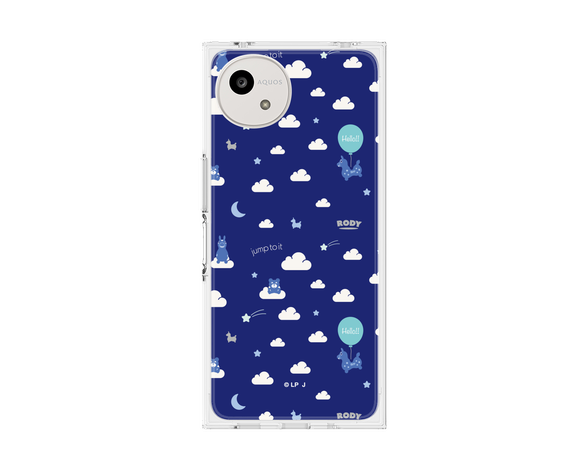 AQUOS wish5 ロディ - 雲 プレミアムスクエアケース