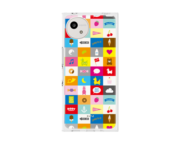 AQUOS wish5 ロディ - カラフル プレミアムスクエアケース