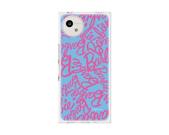 AQUOS wish5 Barbie - ロゴパターン2 プレミアムスクエアケース with SnapMag