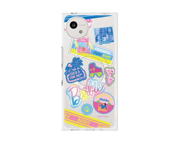 AQUOS wish5 Barbie - ステッカー プレミアムスクエアケース with SnapMag