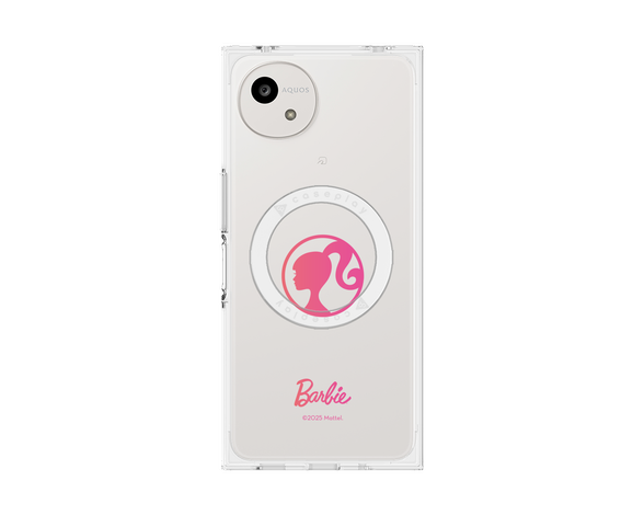 AQUOS wish5 Barbie - ロゴ プレミアムスクエアケース with SnapMag