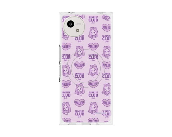 AQUOS wish5 Barbie - SUNRISE CLUB プレミアムスクエアケース with SnapMag