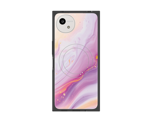 AQUOS wish5 Color Rain - オリジナル - Moonlit Mauve プレミアムスクエアケース with SnapMag